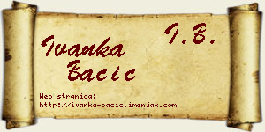 Ivanka Bačić vizit kartica